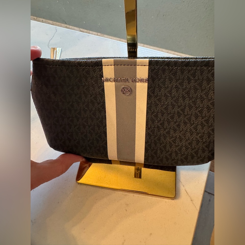 Michael Kors Black and Cream Clutch